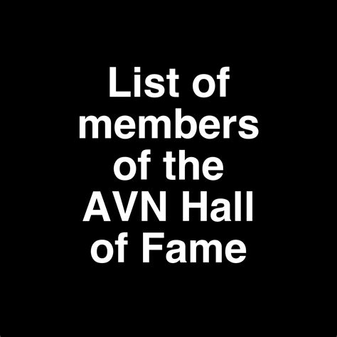 best adult actresses|List of members of the AVN Hall of Fame